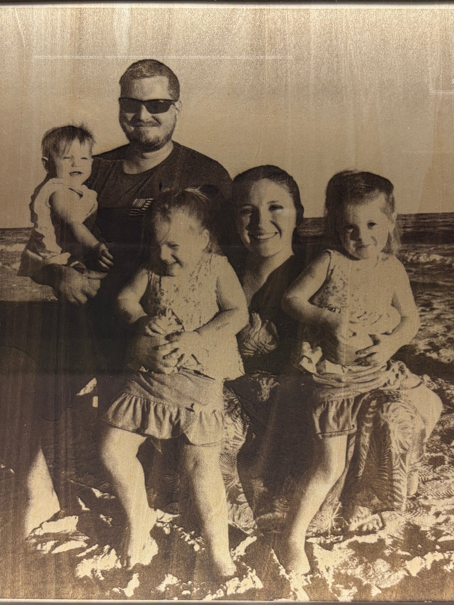 Engraved Memories – 12x12 Wooden Photo Art Framed